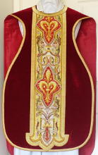 Red Roman High Mass Set of Vestments 8612